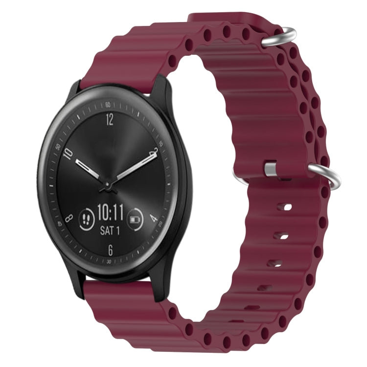 Cinturino per orologio in silicone tinta unita stile oceano da 20 mm, For Garmin Vivomove Sport, For Garmin Venu 2 Plus