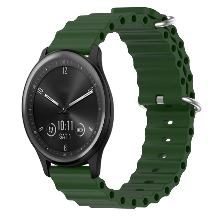 Cinturino per orologio in silicone tinta unita stile oceano da 20 mm, For Garmin Vivomove Sport, For Garmin Venu 2 Plus