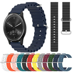 Cinturino per orologio in silicone tinta unita stile oceano da 20 mm, For Garmin Vivomove Sport, For Garmin Venu 2 Plus