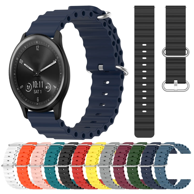 Cinturino per orologio in silicone tinta unita stile oceano da 20 mm, For Garmin Vivomove Sport, For Garmin Venu 2 Plus