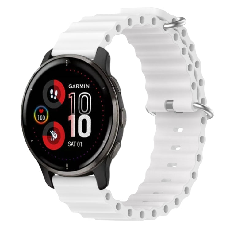 Cinturino per orologio in silicone tinta unita stile oceano da 20 mm, For Garmin Vivomove Sport, For Garmin Venu 2 Plus