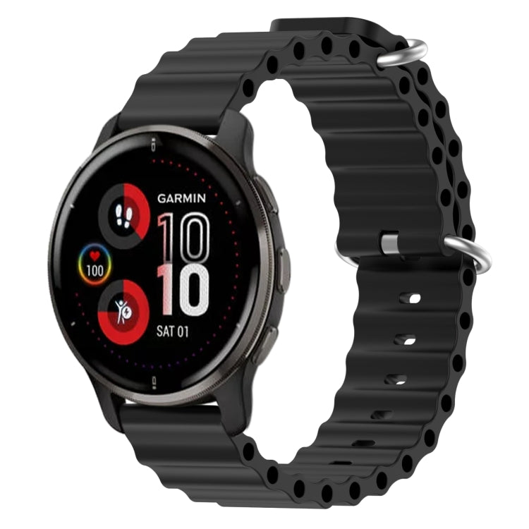 Cinturino per orologio in silicone tinta unita stile oceano da 20 mm, For Garmin Vivomove Sport, For Garmin Venu 2 Plus