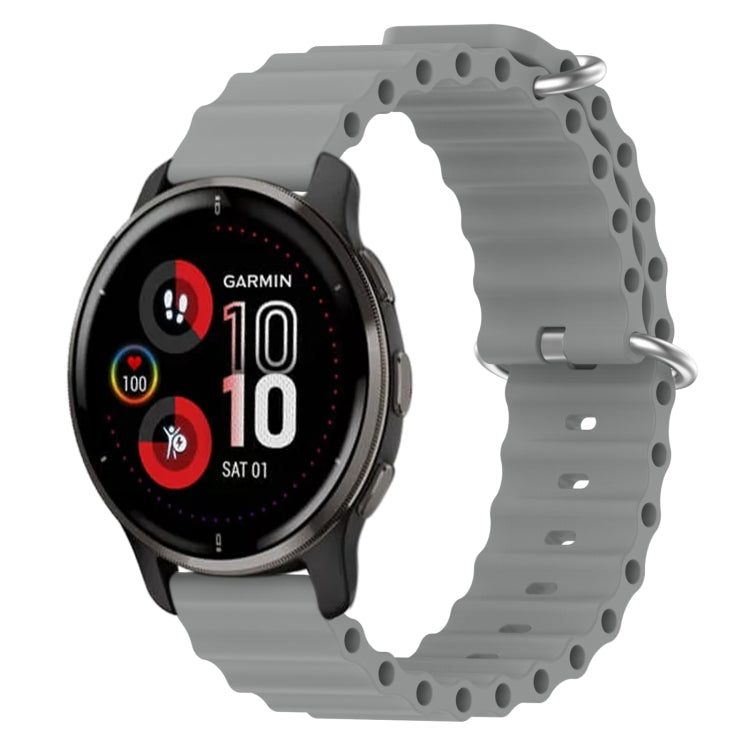 Cinturino per orologio in silicone tinta unita stile oceano da 20 mm, For Garmin Vivomove Sport, For Garmin Venu 2 Plus