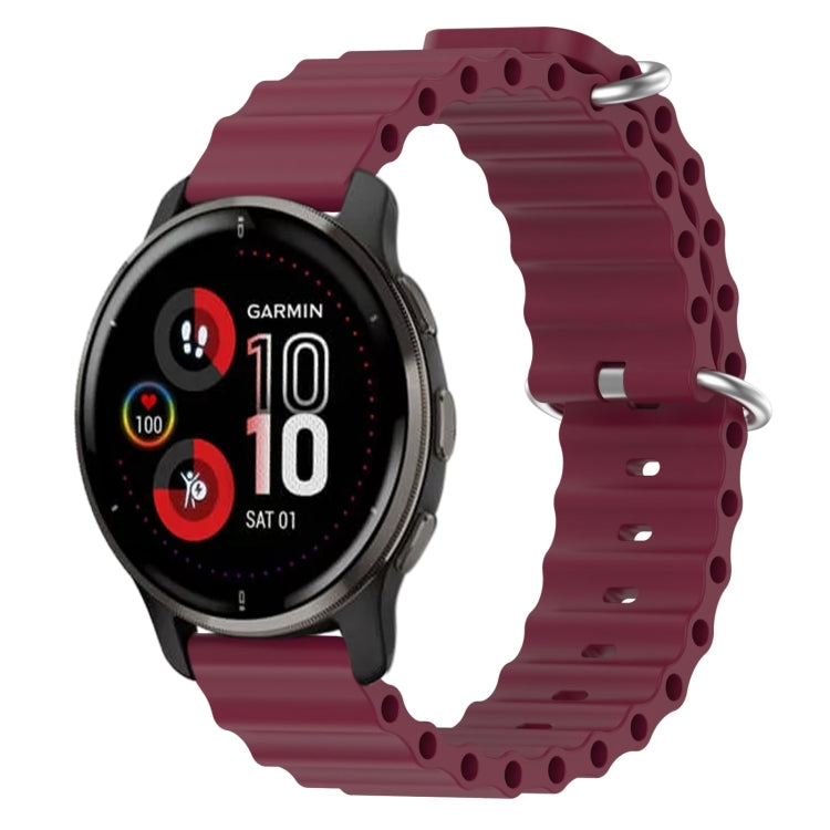 Cinturino per orologio in silicone tinta unita stile oceano da 20 mm, For Garmin Vivomove Sport, For Garmin Venu 2 Plus