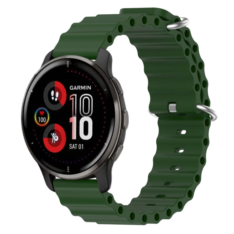 Cinturino per orologio in silicone tinta unita stile oceano da 20 mm, For Garmin Vivomove Sport, For Garmin Venu 2 Plus