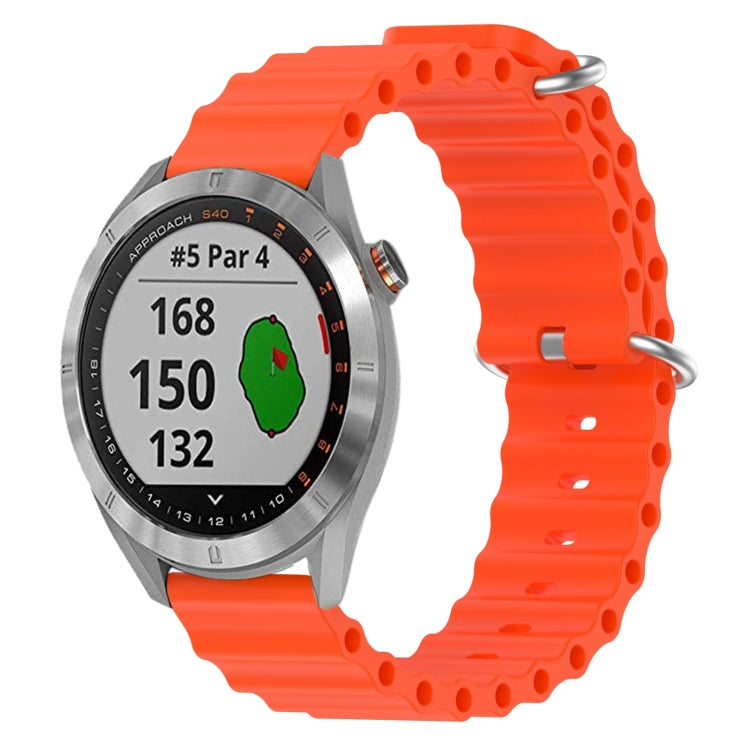 Cinturino per orologio in silicone tinta unita stile oceano da 20 mm, For Garmin Approach S40, For Garmin Forerunner 158
