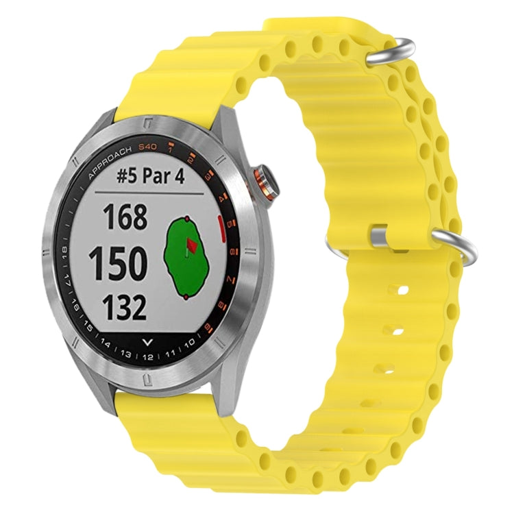 Cinturino per orologio in silicone tinta unita stile oceano da 20 mm, For Garmin Approach S40, For Garmin Forerunner 158