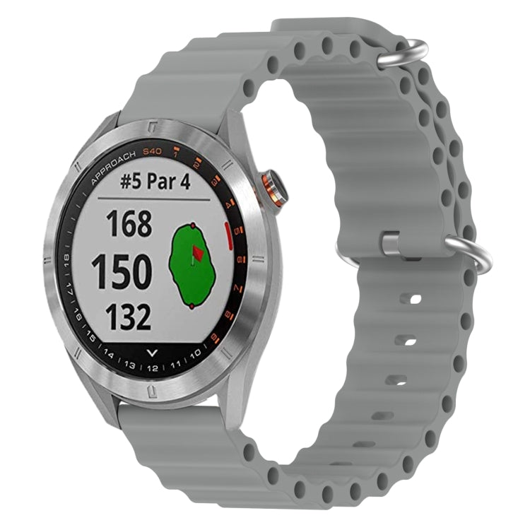 Cinturino per orologio in silicone tinta unita stile oceano da 20 mm, For Garmin Approach S40, For Garmin Forerunner 158