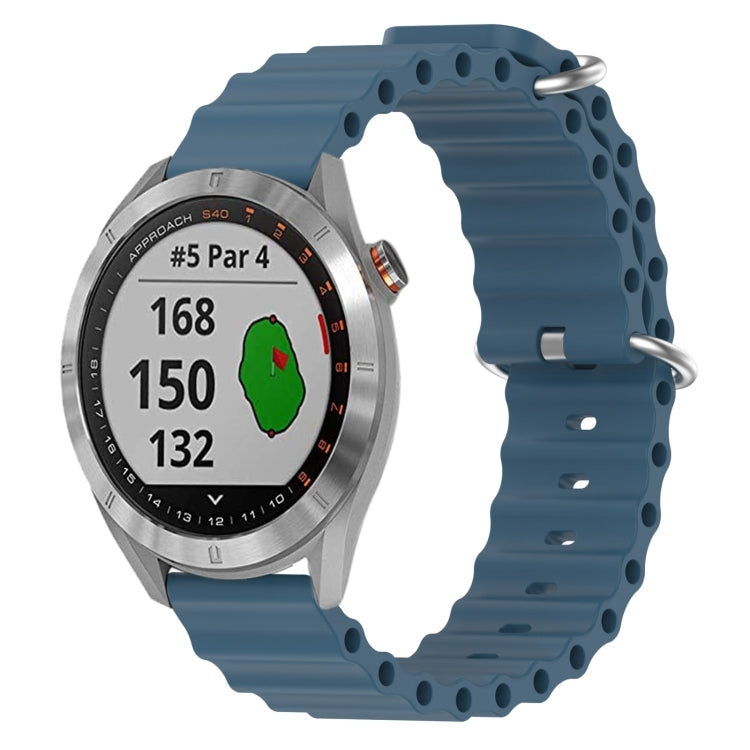 Cinturino per orologio in silicone tinta unita stile oceano da 20 mm, For Garmin Approach S40, For Garmin Forerunner 158
