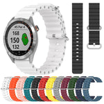 Cinturino per orologio in silicone tinta unita stile oceano da 20 mm, For Garmin Approach S40, For Garmin Forerunner 158