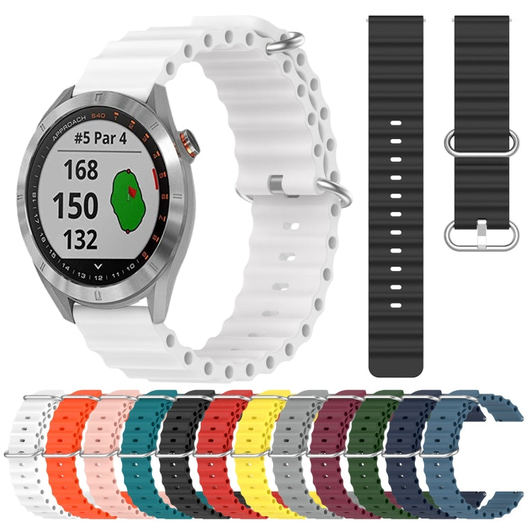 Cinturino per orologio in silicone tinta unita stile oceano da 20 mm, For Garmin Approach S40, For Garmin Forerunner 158