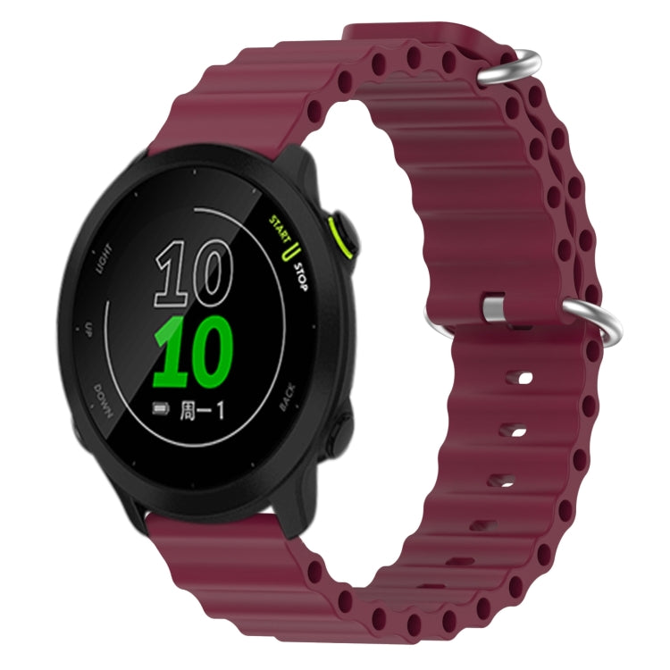 Cinturino per orologio in silicone tinta unita stile oceano da 20 mm, For Garmin Approach S40, For Garmin Forerunner 158