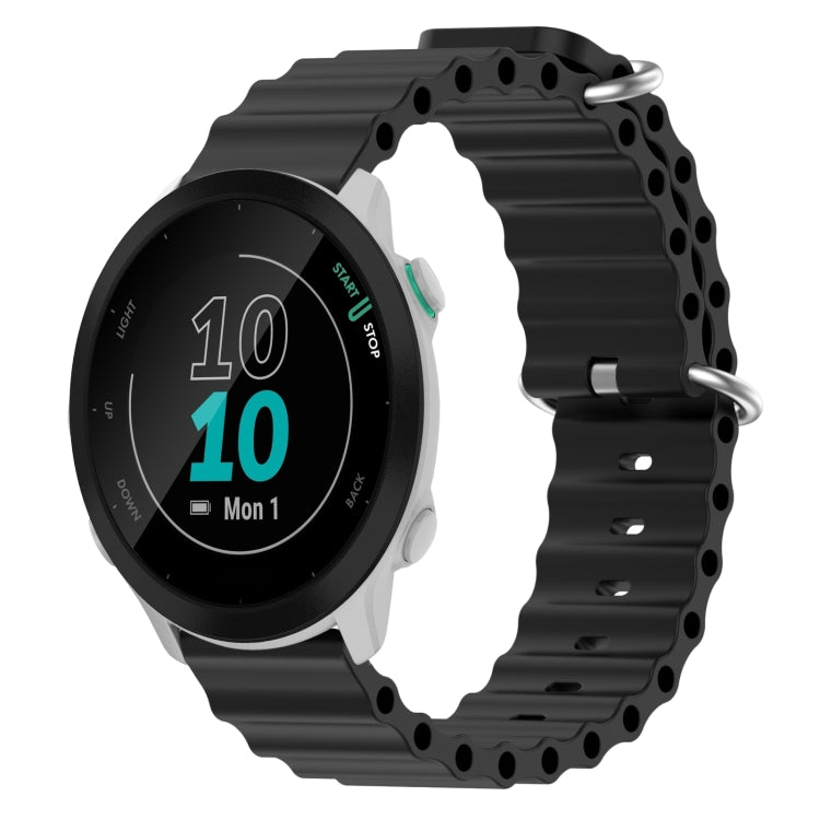 Cinturino per orologio in silicone tinta unita stile oceano da 20 mm, For Garmin Forerunner 55, For Garmin Venu