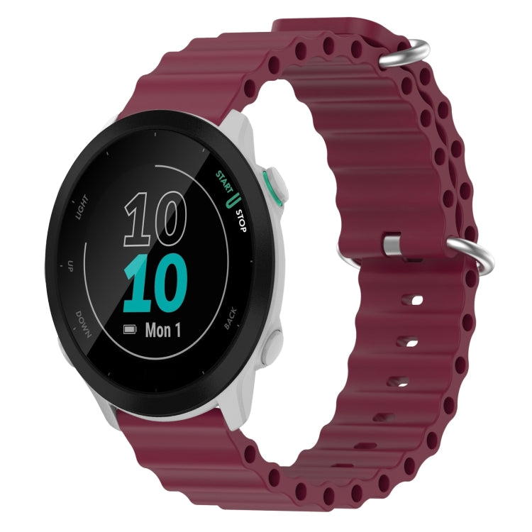 Cinturino per orologio in silicone tinta unita stile oceano da 20 mm, For Garmin Forerunner 55, For Garmin Venu