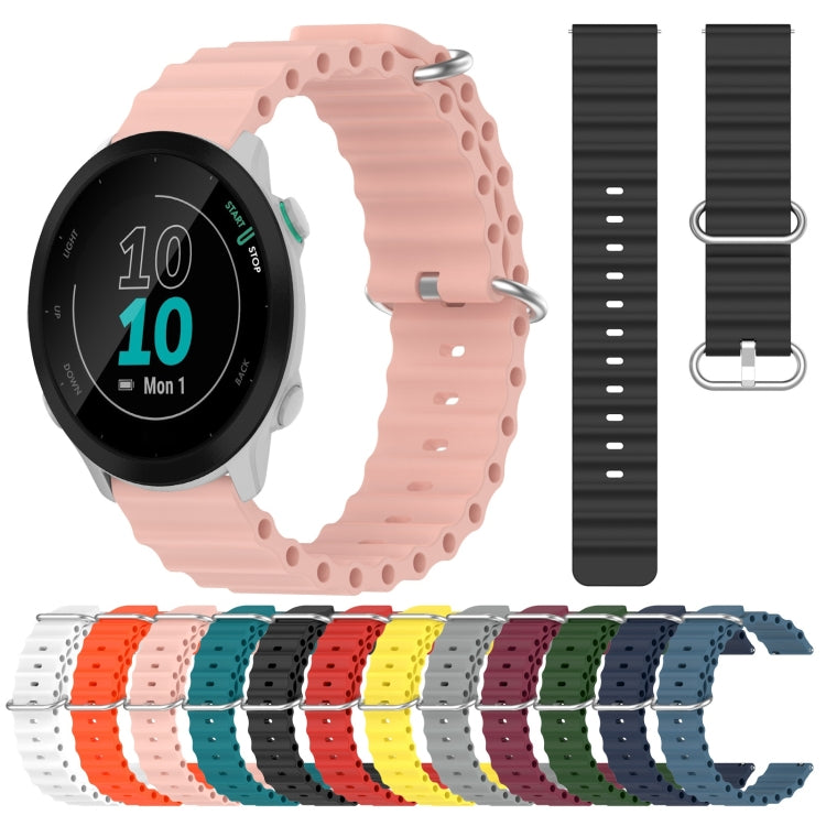 Cinturino per orologio in silicone tinta unita stile oceano da 20 mm, For Garmin Forerunner 55, For Garmin Venu