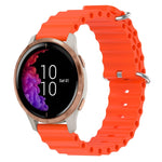 Cinturino per orologio in silicone tinta unita stile oceano da 20 mm, For Garmin Forerunner 55, For Garmin Venu