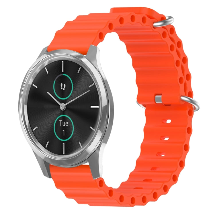 Cinturino per orologio in silicone tinta unita stile oceano da 20 mm, For Garmin Venu SQ, For Garminmove Luxe