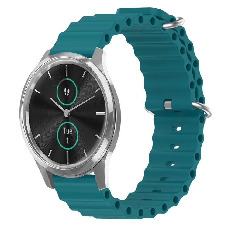 Cinturino per orologio in silicone tinta unita stile oceano da 20 mm, For Garmin Venu SQ, For Garminmove Luxe