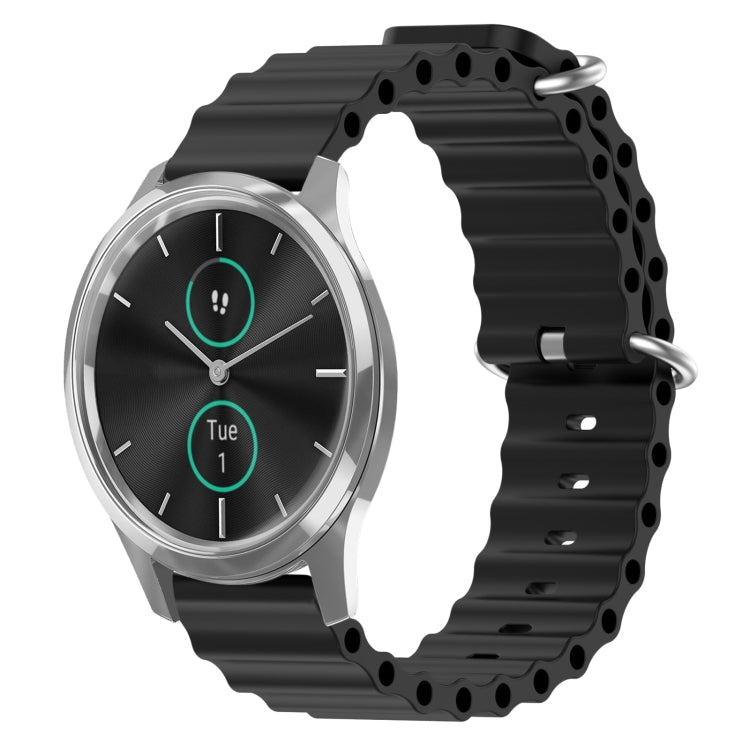 Cinturino per orologio in silicone tinta unita stile oceano da 20 mm, For Garmin Venu SQ, For Garminmove Luxe