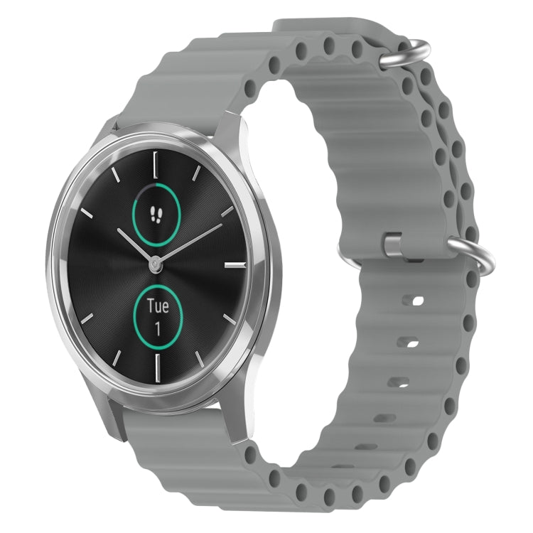 Cinturino per orologio in silicone tinta unita stile oceano da 20 mm, For Garmin Venu SQ, For Garminmove Luxe
