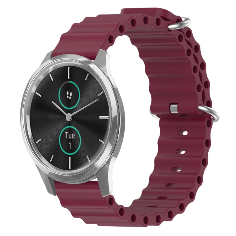 Cinturino per orologio in silicone tinta unita stile oceano da 20 mm, For Garmin Venu SQ, For Garminmove Luxe