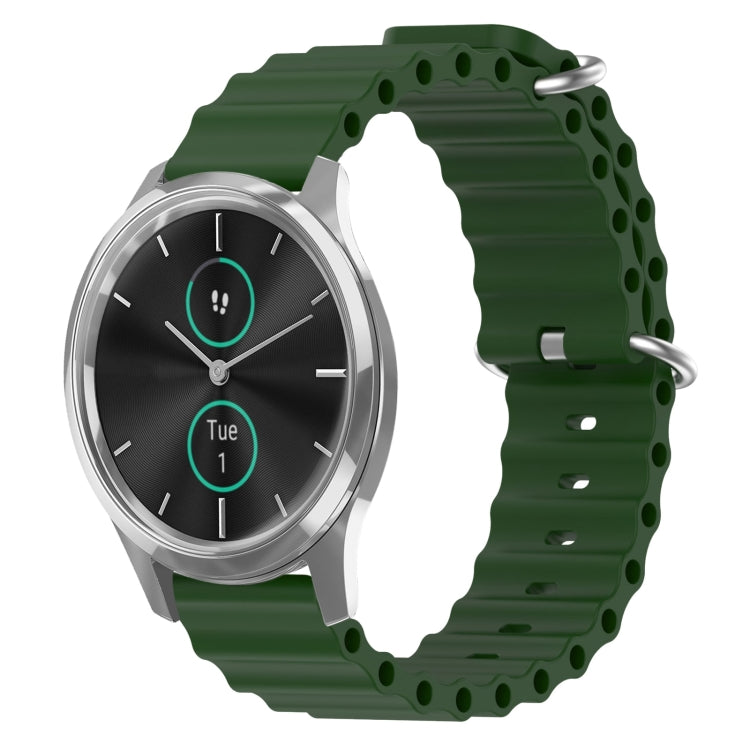 Cinturino per orologio in silicone tinta unita stile oceano da 20 mm, For Garmin Venu SQ, For Garminmove Luxe