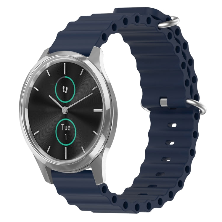 Cinturino per orologio in silicone tinta unita stile oceano da 20 mm, For Garmin Venu SQ, For Garminmove Luxe