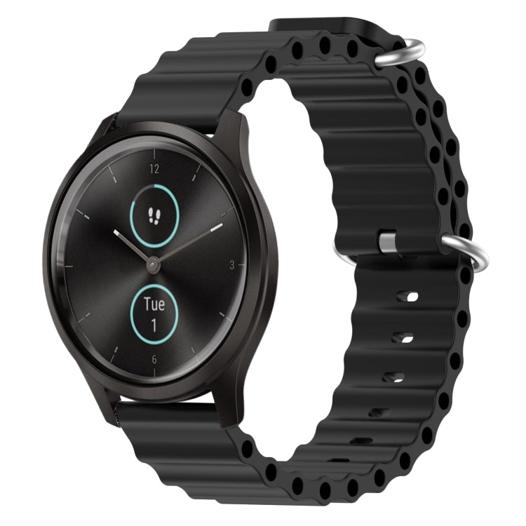 Cinturino per orologio in silicone tinta unita stile oceano da 20 mm, For Garmin Garminmove Style, For Garmin Forerunner 645 Music