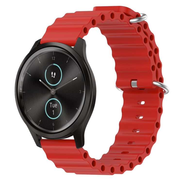 Cinturino per orologio in silicone tinta unita stile oceano da 20 mm, For Garmin Garminmove Style, For Garmin Forerunner 645 Music