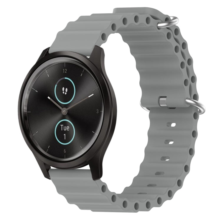 Cinturino per orologio in silicone tinta unita stile oceano da 20 mm, For Garmin Garminmove Style, For Garmin Forerunner 645 Music
