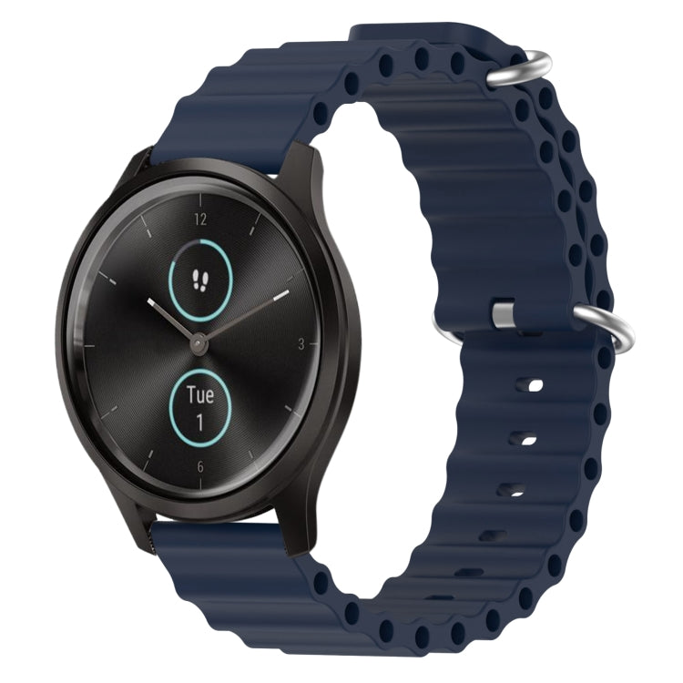 Cinturino per orologio in silicone tinta unita stile oceano da 20 mm, For Garmin Garminmove Style, For Garmin Forerunner 645 Music