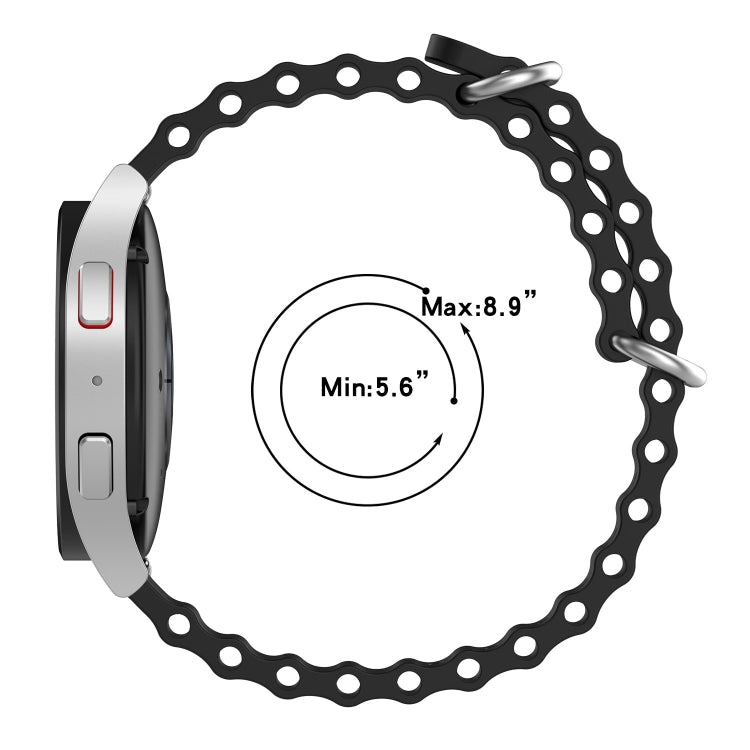 Cinturino per orologio in silicone tinta unita stile oceano da 20 mm, For Garmin Garminmove Style, For Garmin Forerunner 645 Music