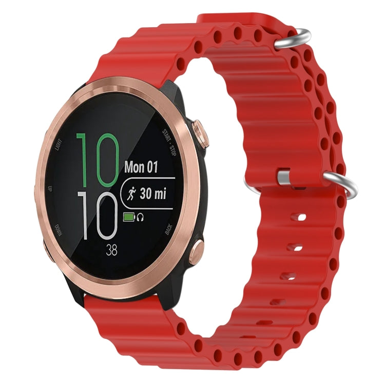 Cinturino per orologio in silicone tinta unita stile oceano da 20 mm, For Garmin Garminmove Style, For Garmin Forerunner 645 Music
