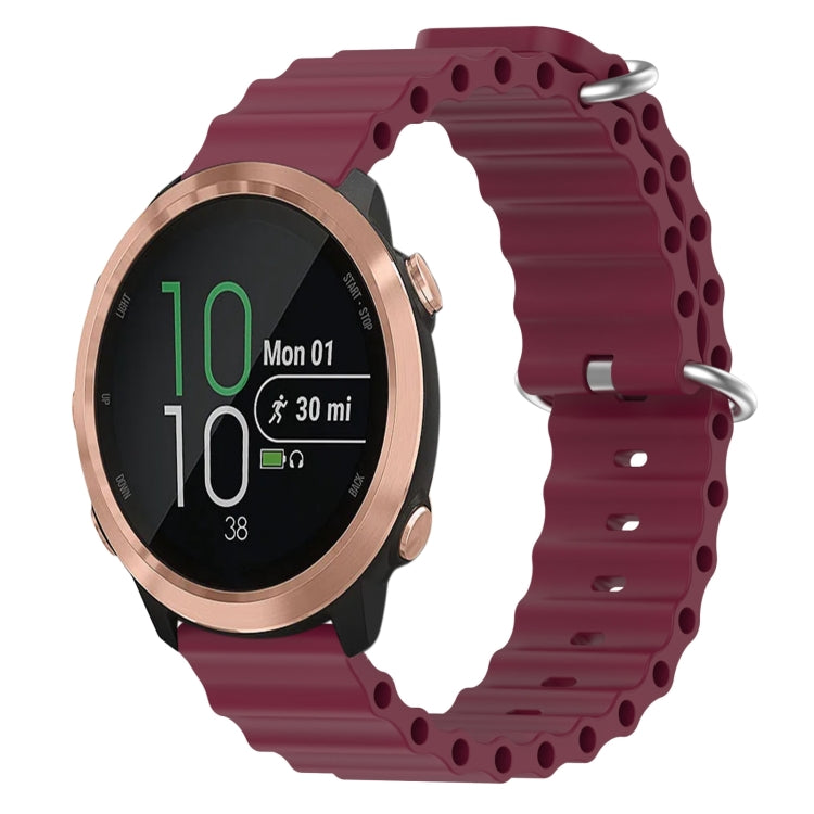 Cinturino per orologio in silicone tinta unita stile oceano da 20 mm, For Garmin Garminmove Style, For Garmin Forerunner 645 Music