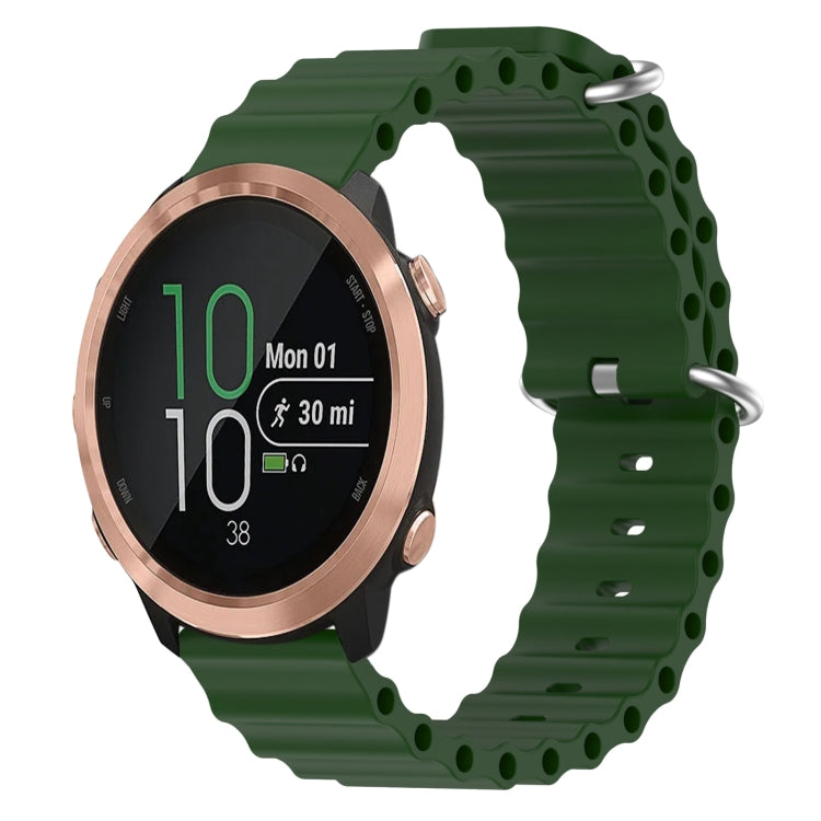 Cinturino per orologio in silicone tinta unita stile oceano da 20 mm, For Garmin Garminmove Style, For Garmin Forerunner 645 Music