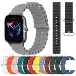 Cinturino per orologio in silicone tinta unita stile oceano da 20 mm, For Amazfit GTS 3, For Amazfit GTS 2E