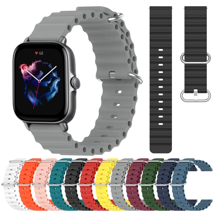 Cinturino per orologio in silicone tinta unita stile oceano da 20 mm, For Amazfit GTS 3, For Amazfit GTS 2E