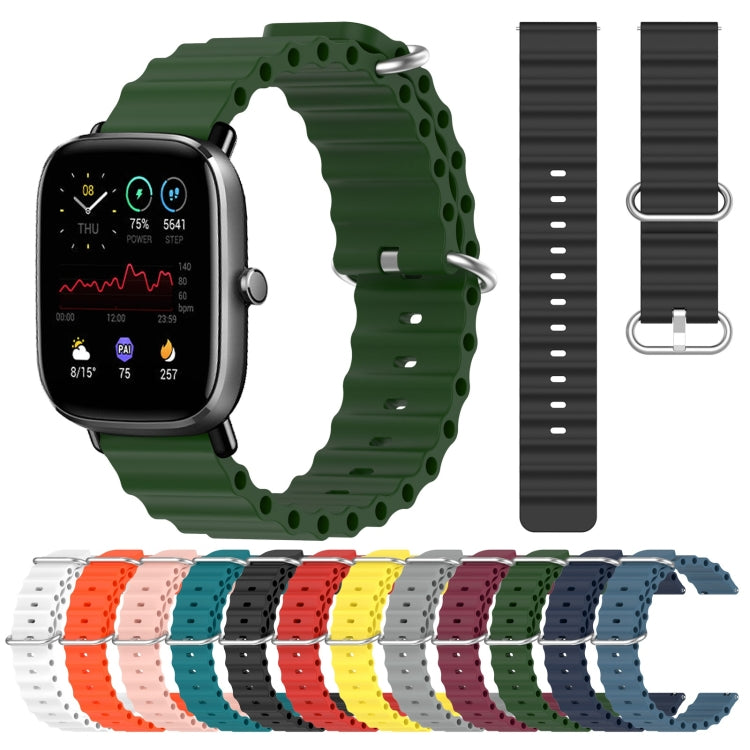 Cinturino per orologio in silicone tinta unita stile oceano da 20 mm, For Amazfit GTS 2 Mini, For Amazfit GTS 2