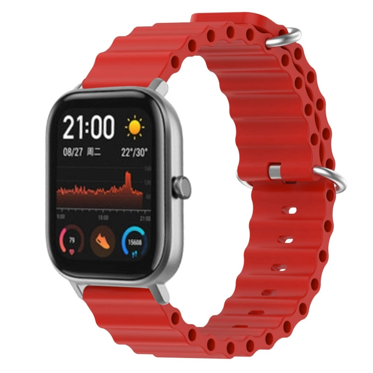 Cinturino per orologio in silicone tinta unita stile oceano da 20 mm, For Amazfit GTS, For Amazfit GTR 42mm