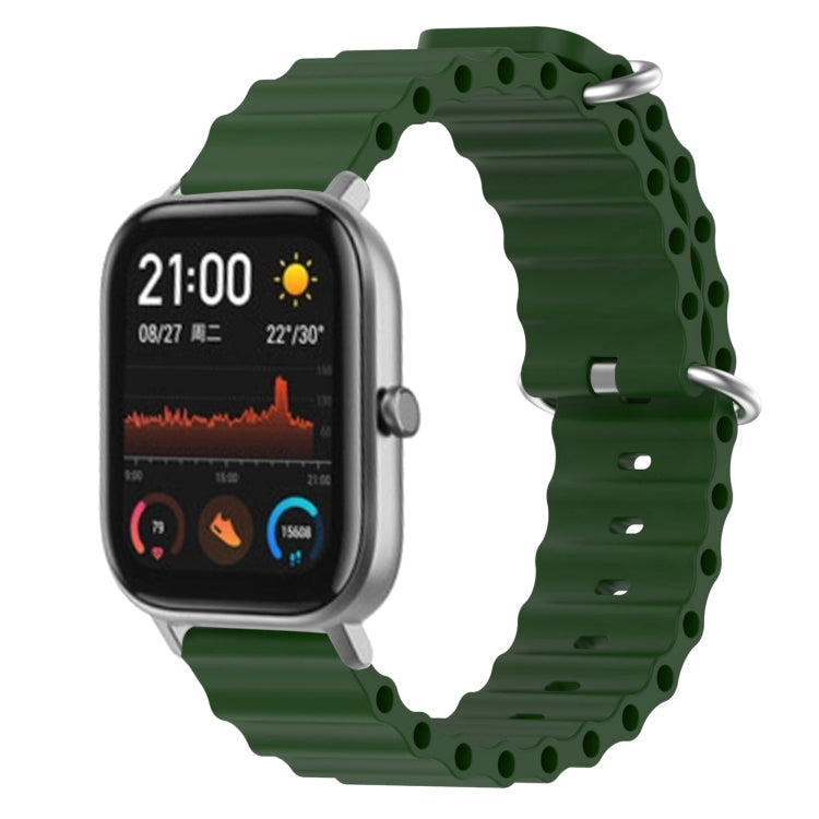 Cinturino per orologio in silicone tinta unita stile oceano da 20 mm, For Amazfit GTS, For Amazfit GTR 42mm