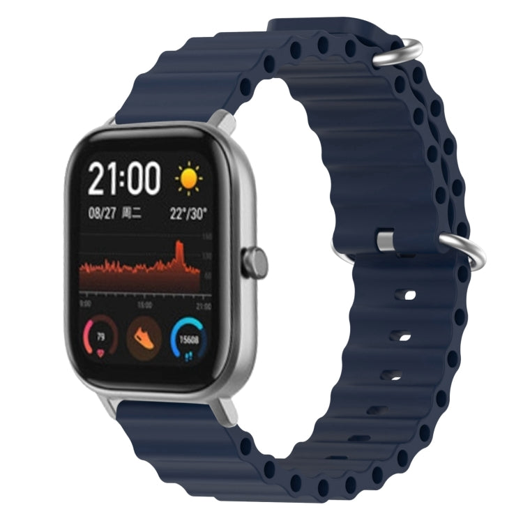 Cinturino per orologio in silicone tinta unita stile oceano da 20 mm, For Amazfit GTS, For Amazfit GTR 42mm