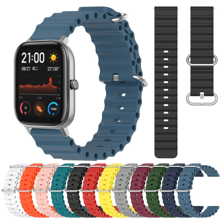 Cinturino per orologio in silicone tinta unita stile oceano da 20 mm, For Amazfit GTS, For Amazfit GTR 42mm