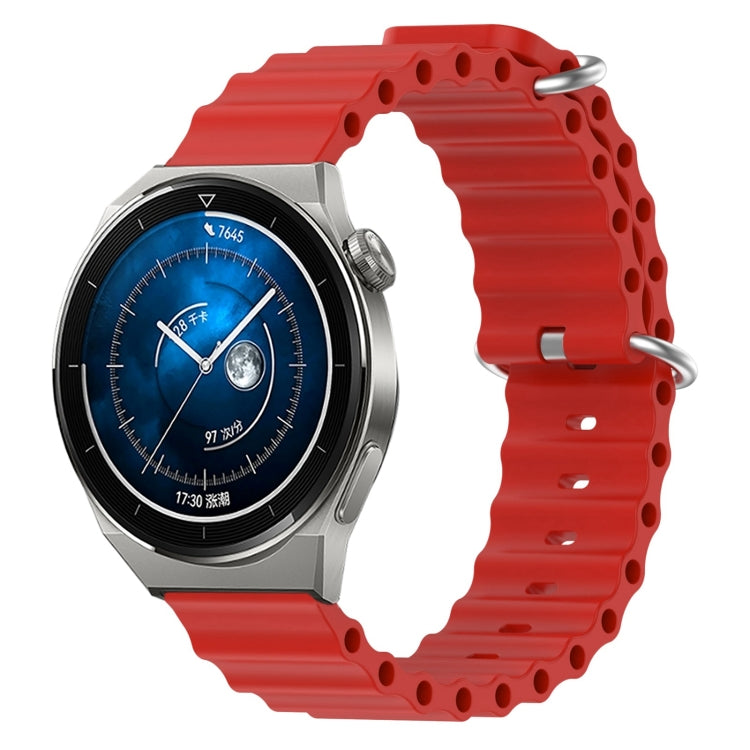 Cinturino per orologio in silicone tinta unita stile oceano da 20 mm, For Huawei Watch GT3 Pro 43mm, For Huawei Watch GT3 42mm