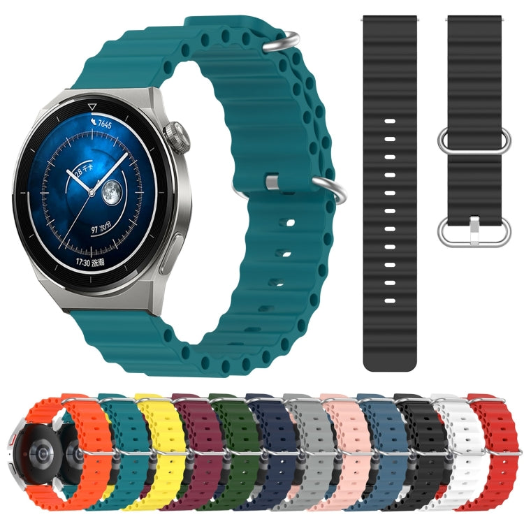Cinturino per orologio in silicone tinta unita stile oceano da 20 mm, For Huawei Watch GT3 Pro 43mm, For Huawei Watch GT3 42mm