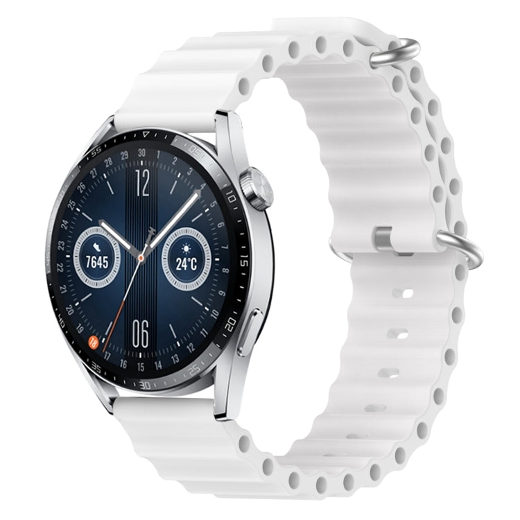 Cinturino per orologio in silicone tinta unita stile oceano da 20 mm, For Huawei Watch GT3 Pro 43mm, For Huawei Watch GT3 42mm