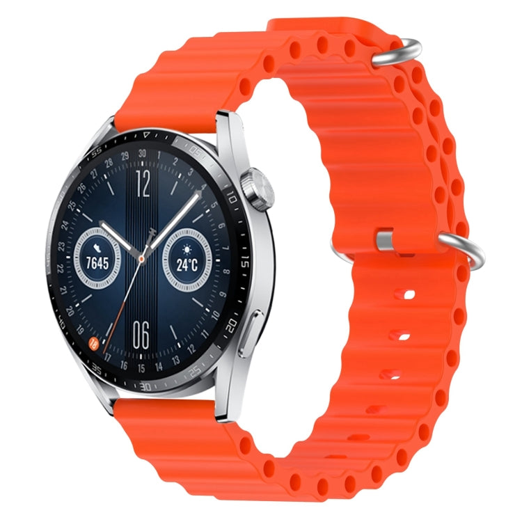 Cinturino per orologio in silicone tinta unita stile oceano da 20 mm, For Huawei Watch GT3 Pro 43mm, For Huawei Watch GT3 42mm