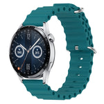 Cinturino per orologio in silicone tinta unita stile oceano da 20 mm, For Huawei Watch GT3 Pro 43mm, For Huawei Watch GT3 42mm