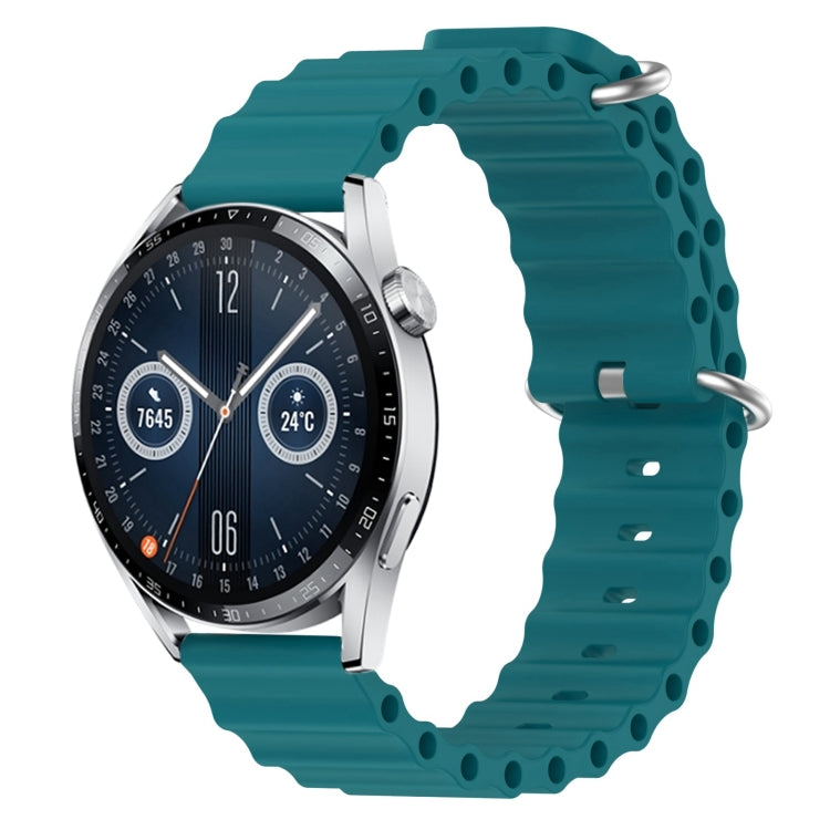Cinturino per orologio in silicone tinta unita stile oceano da 20 mm, For Huawei Watch GT3 Pro 43mm, For Huawei Watch GT3 42mm