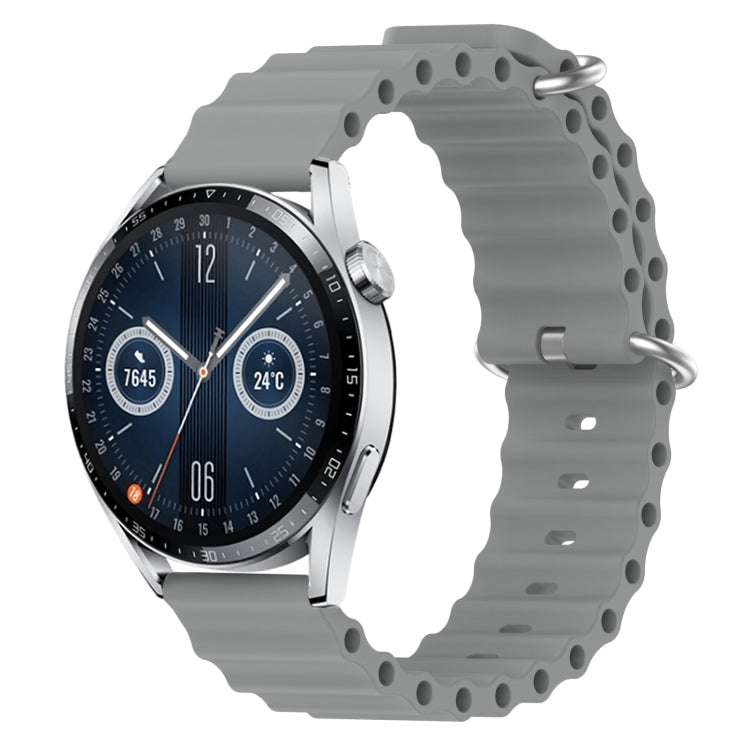 Cinturino per orologio in silicone tinta unita stile oceano da 20 mm, For Huawei Watch GT3 Pro 43mm, For Huawei Watch GT3 42mm