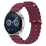 Cinturino per orologio in silicone tinta unita stile oceano da 20 mm, For Huawei Watch GT3 Pro 43mm, For Huawei Watch GT3 42mm